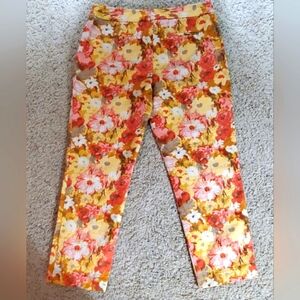 Never worn Talbots Signature Trousers, Floral pattern, size 10p